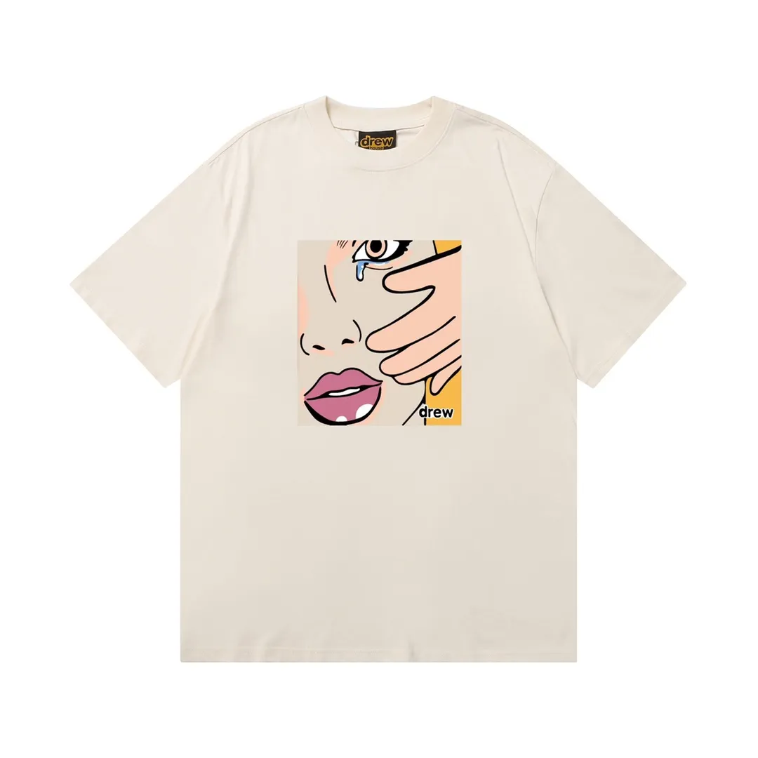 D 048 9 2023SS Same Style drew T g , ！ Quality！！ ， Quality！！ ， ！！ ， ， ， ， ， 。 Sizes：S M L XL ：Black White Royal Blue Red Brown White Orange